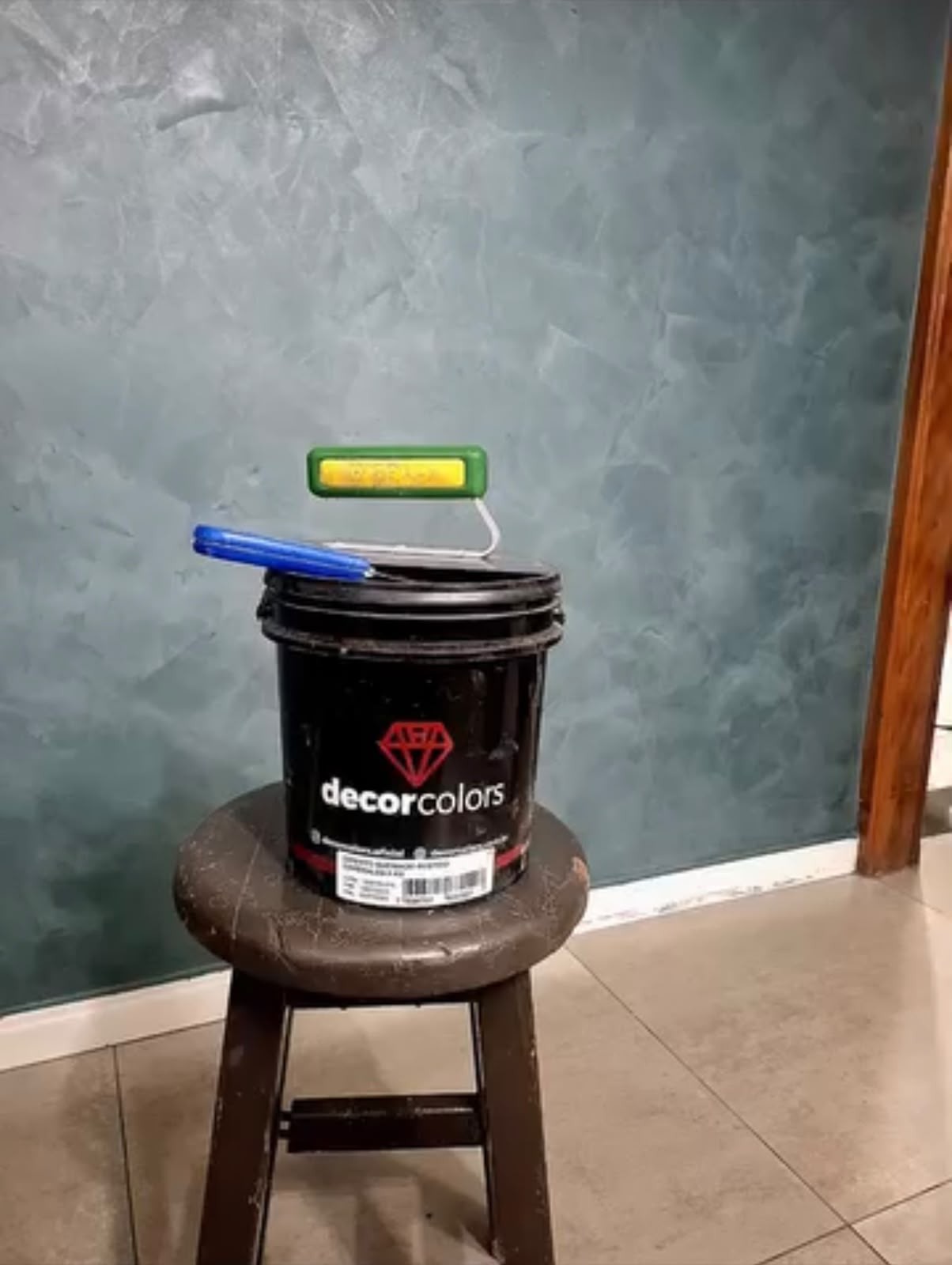 Detalhe de pintura com efeito decorativo